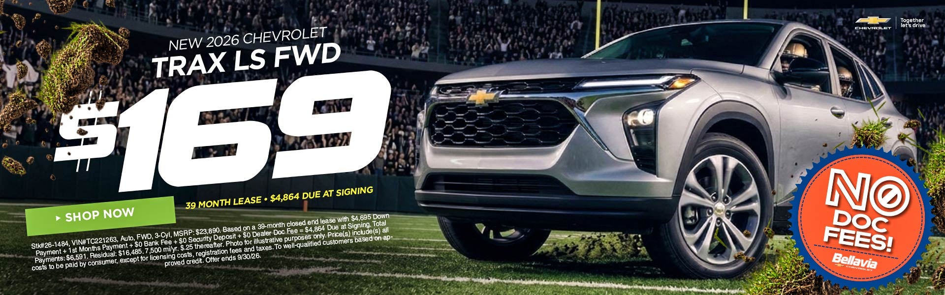  New 2026 Chevrolet Trax LS FWD $169/39 Month Lease