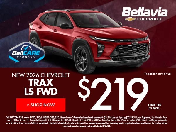 New 2026 Chevrolet Trax Lease