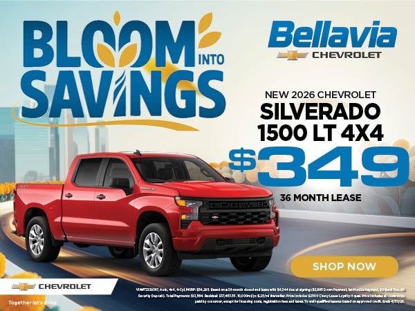 New 2026 Chevrolet Silverado 1500 LT 4x4 $349/36 Month Lease