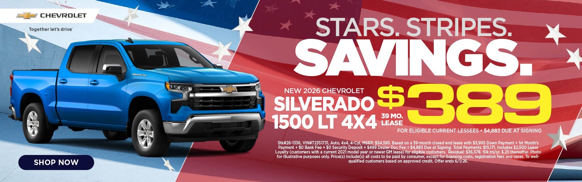 New 2026 Chevrolet Silverado 1500 LT 4x4 $389/39 Month Leas