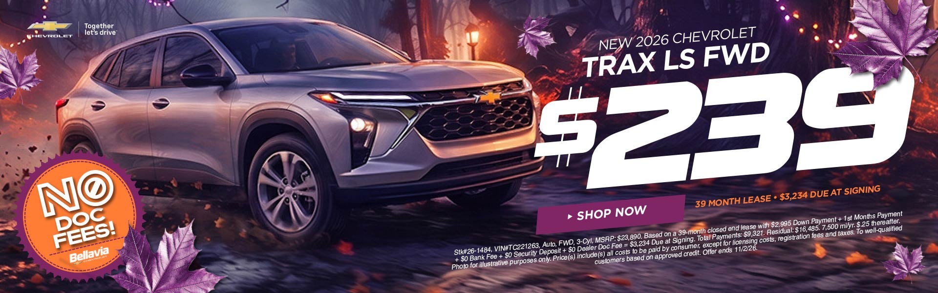 New 2026 Chevrolet Trax LS FWD $239/39 Month Lease